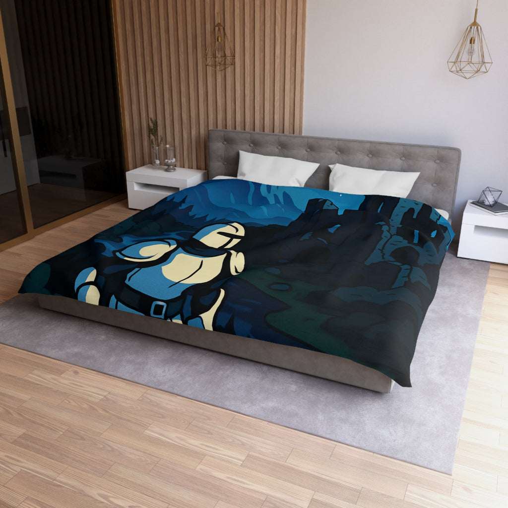 Housse de Couette Microfibre Illustration Unique Design Moderne Décoration Intérieure Raffinée