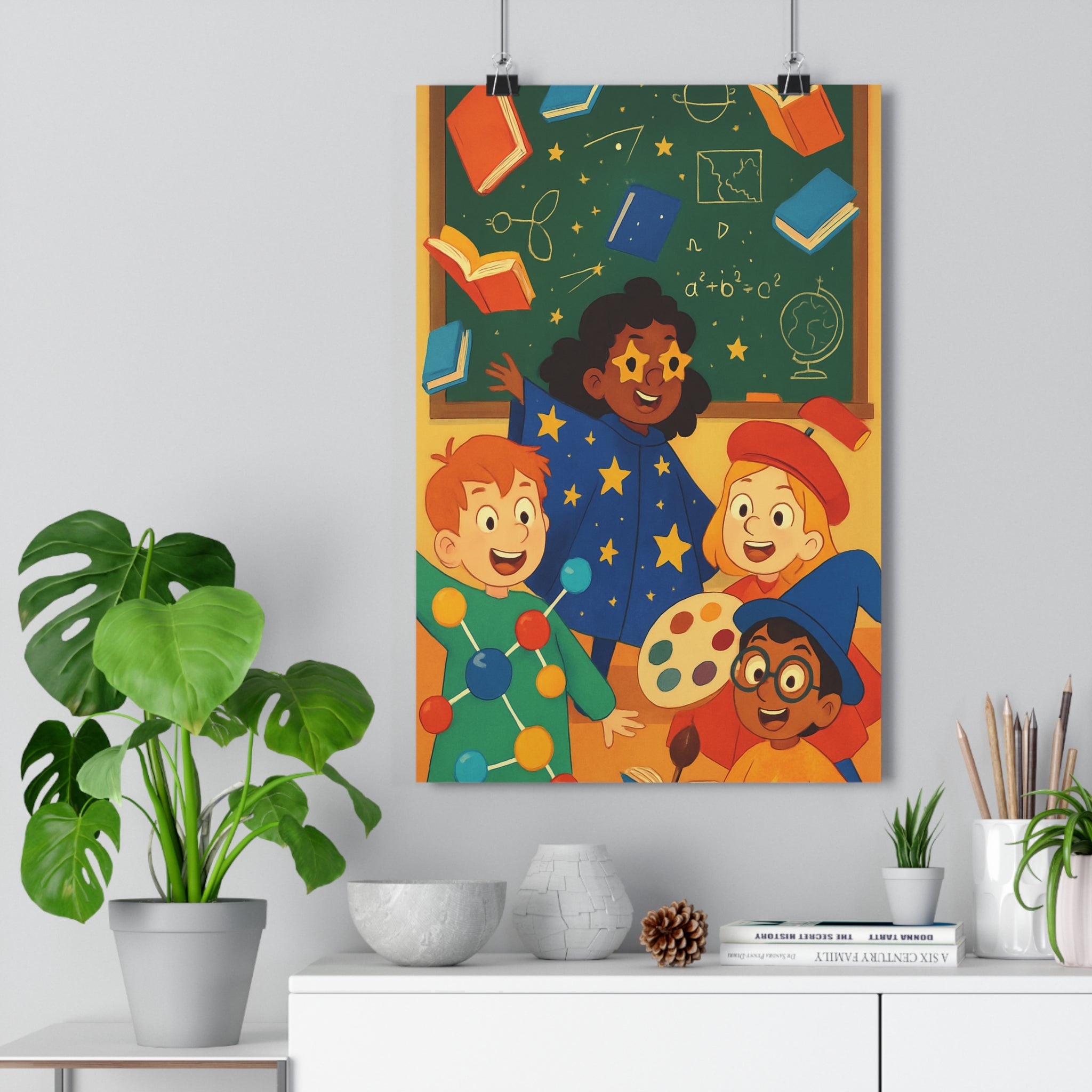 Poster décoratif amusant coloré éducatif chambre enfant créatif classe apprentissage imagination aventure découverte original
