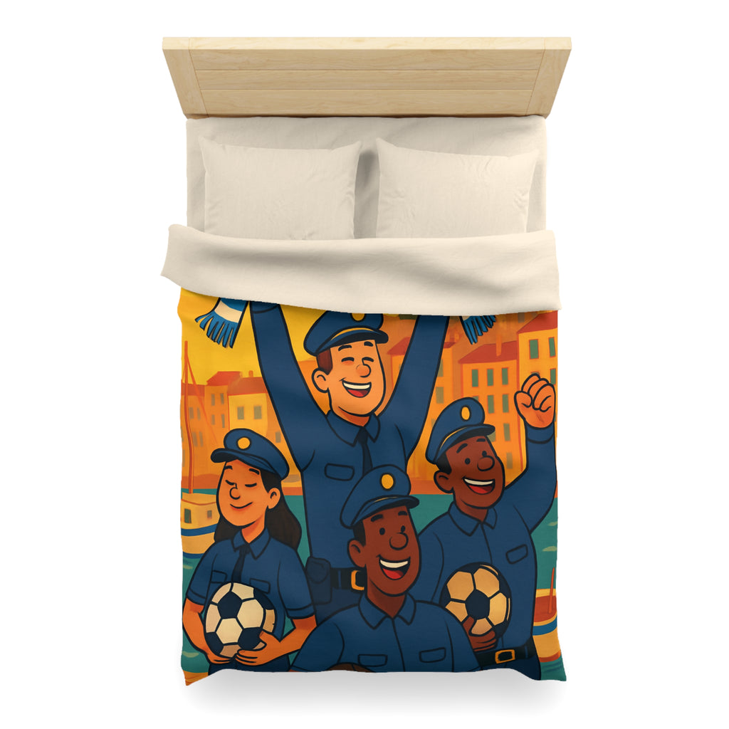 Housse de Couette Microfibre Illustration Unique Design Moderne Décoration Intérieure Raffinée