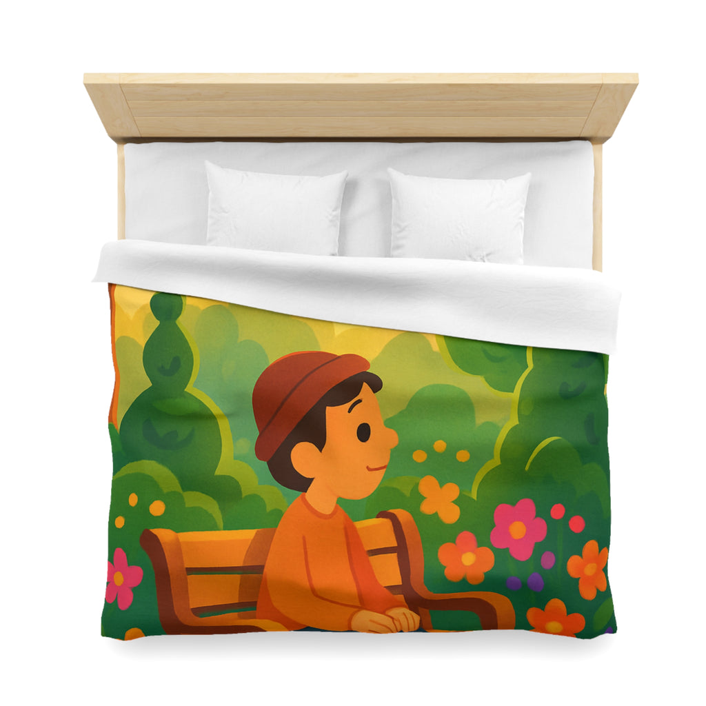 Housse de Couette Microfibre Design Artistique Moderne Décoration Chambre Confort Premium