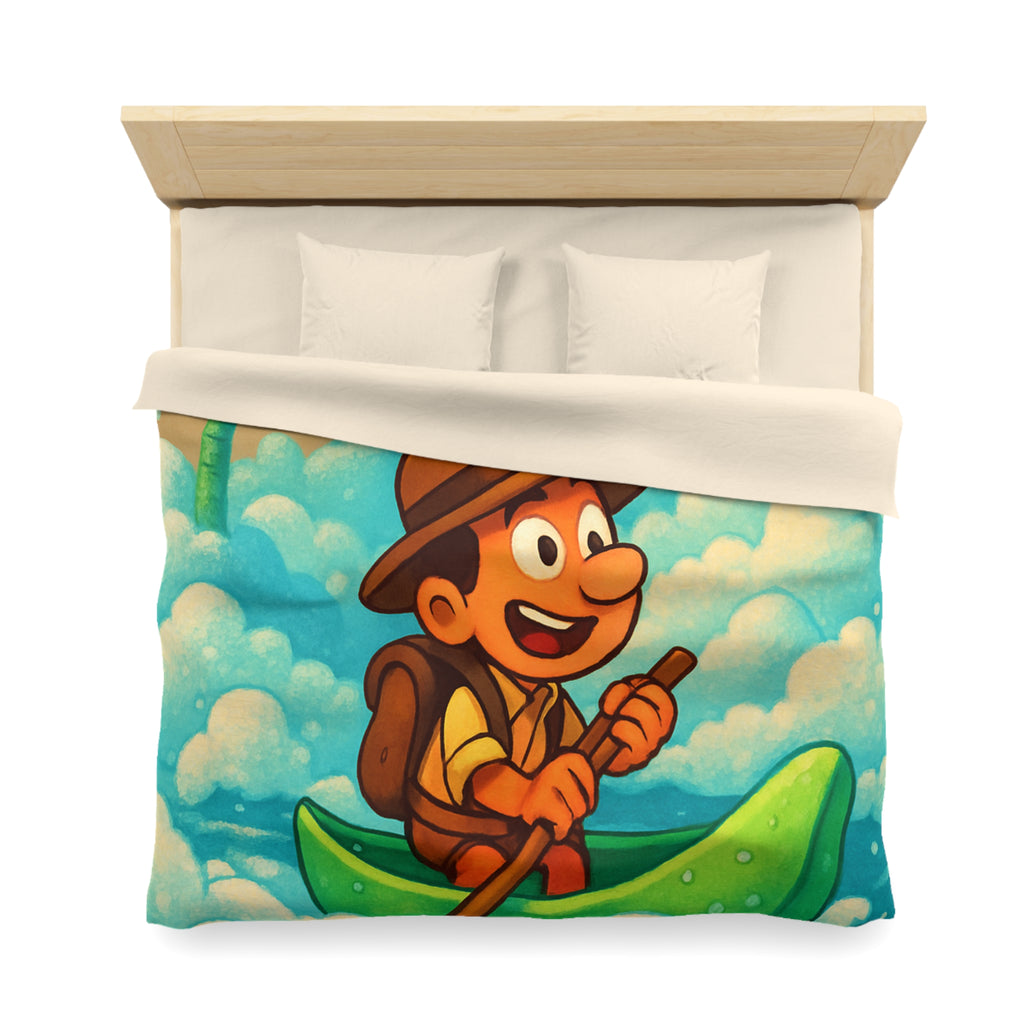 Housse de Couette Microfibre Motif Créatif Original Style Contemporain Chambre Élégante