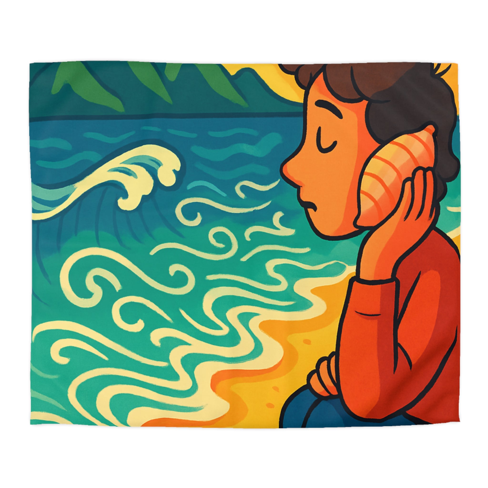 Housse de Couette Microfibre Design Artistique Moderne Décoration Chambre Confort Premium