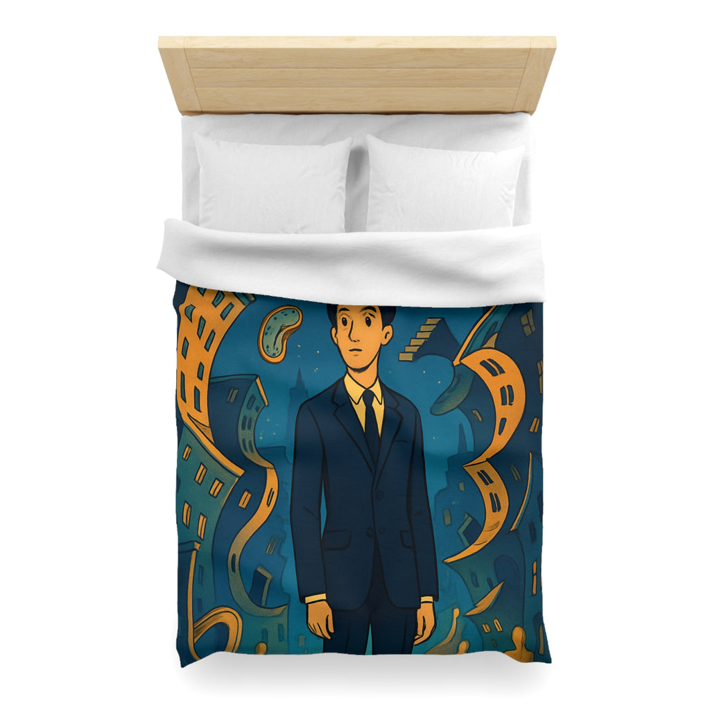 Housse de Couette Microfibre Motif Créatif Original Style Contemporain Chambre Élégante