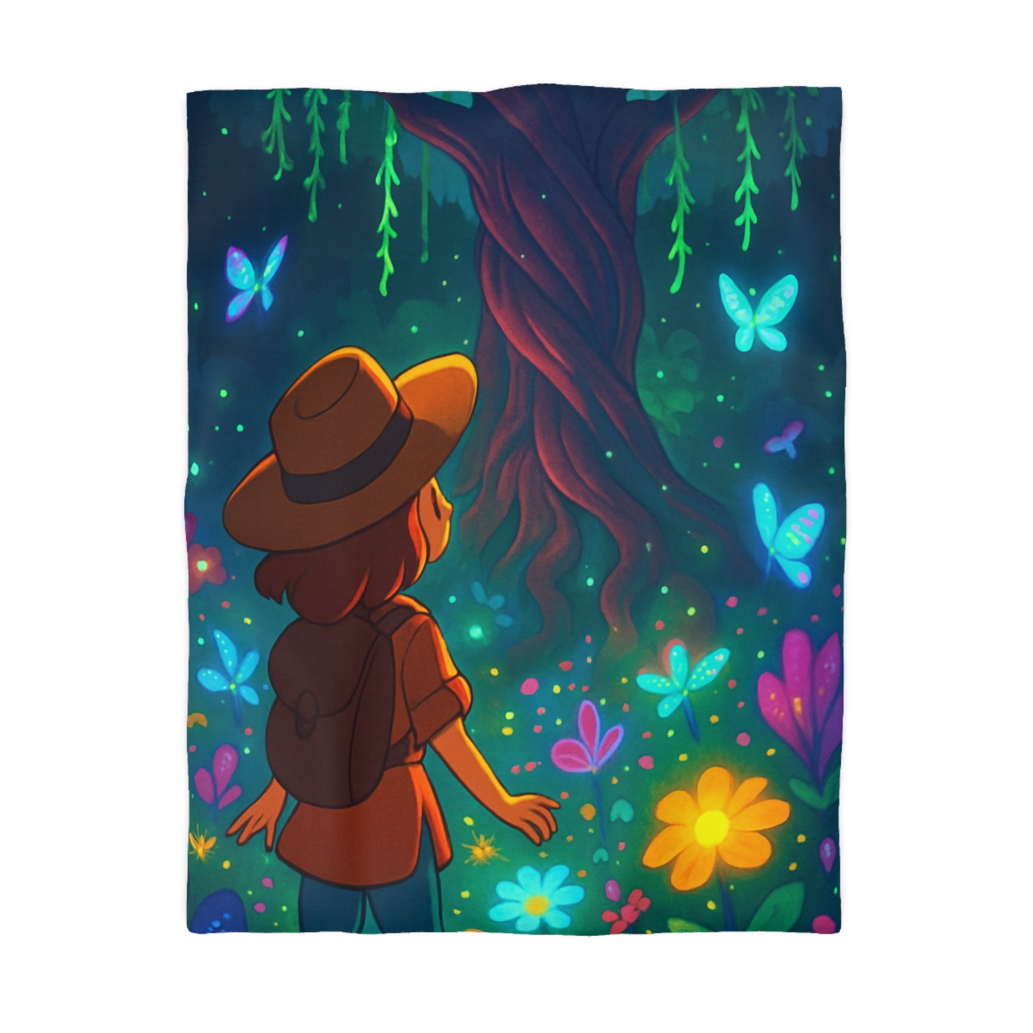 Housse de Couette Microfibre Illustration Unique Design Moderne Décoration Intérieure Raffinée