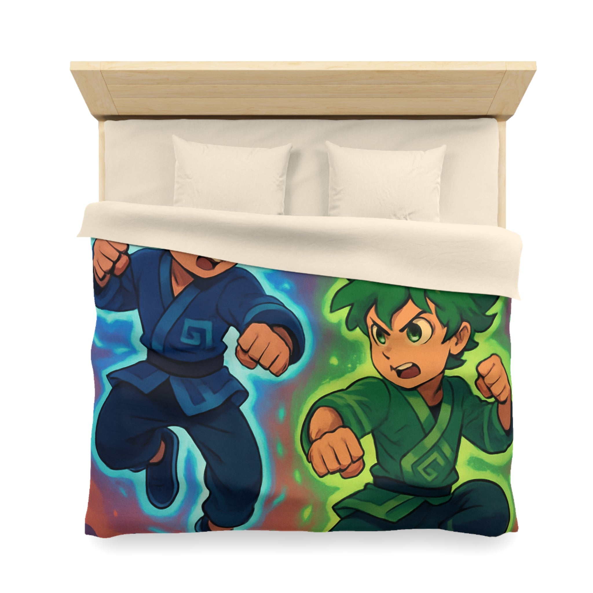 Housse de Couette Microfibre Illustration Unique Design Moderne Décoration Intérieure Raffinée