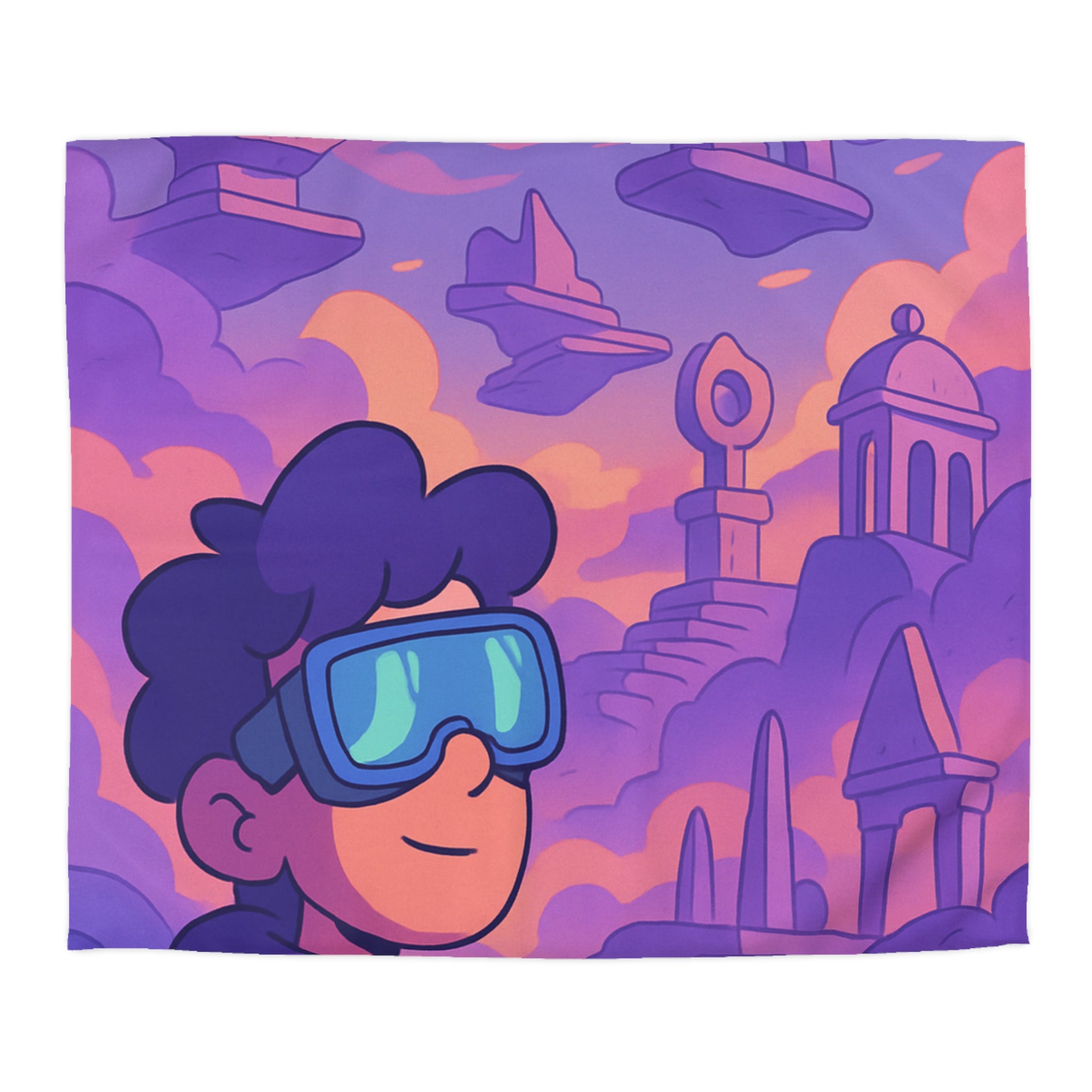 Housse de Couette Microfibre Design Artistique Moderne Décoration Chambre Confort Premium