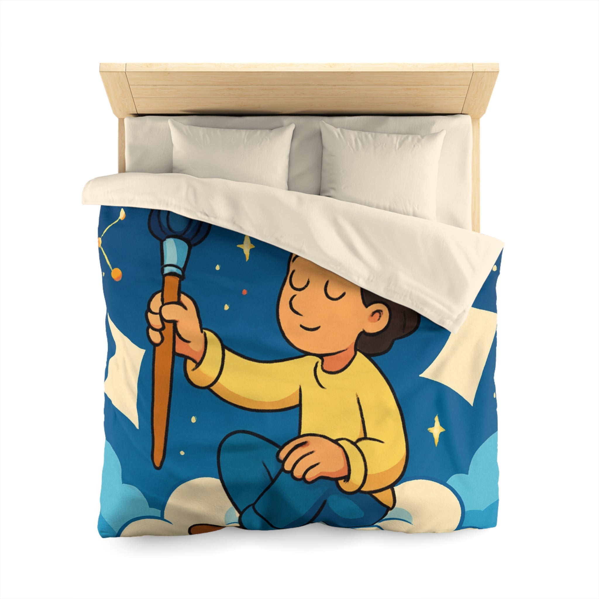 Housse de Couette Microfibre Illustration Unique Design Moderne Décoration Intérieure Raffinée