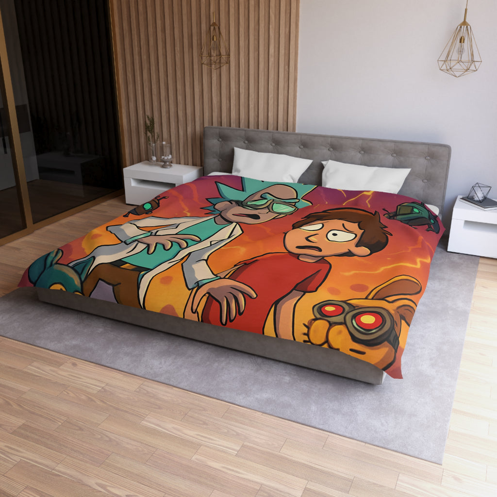 Housse de Couette Microfibre Motif Créatif Original Style Contemporain Chambre Élégante