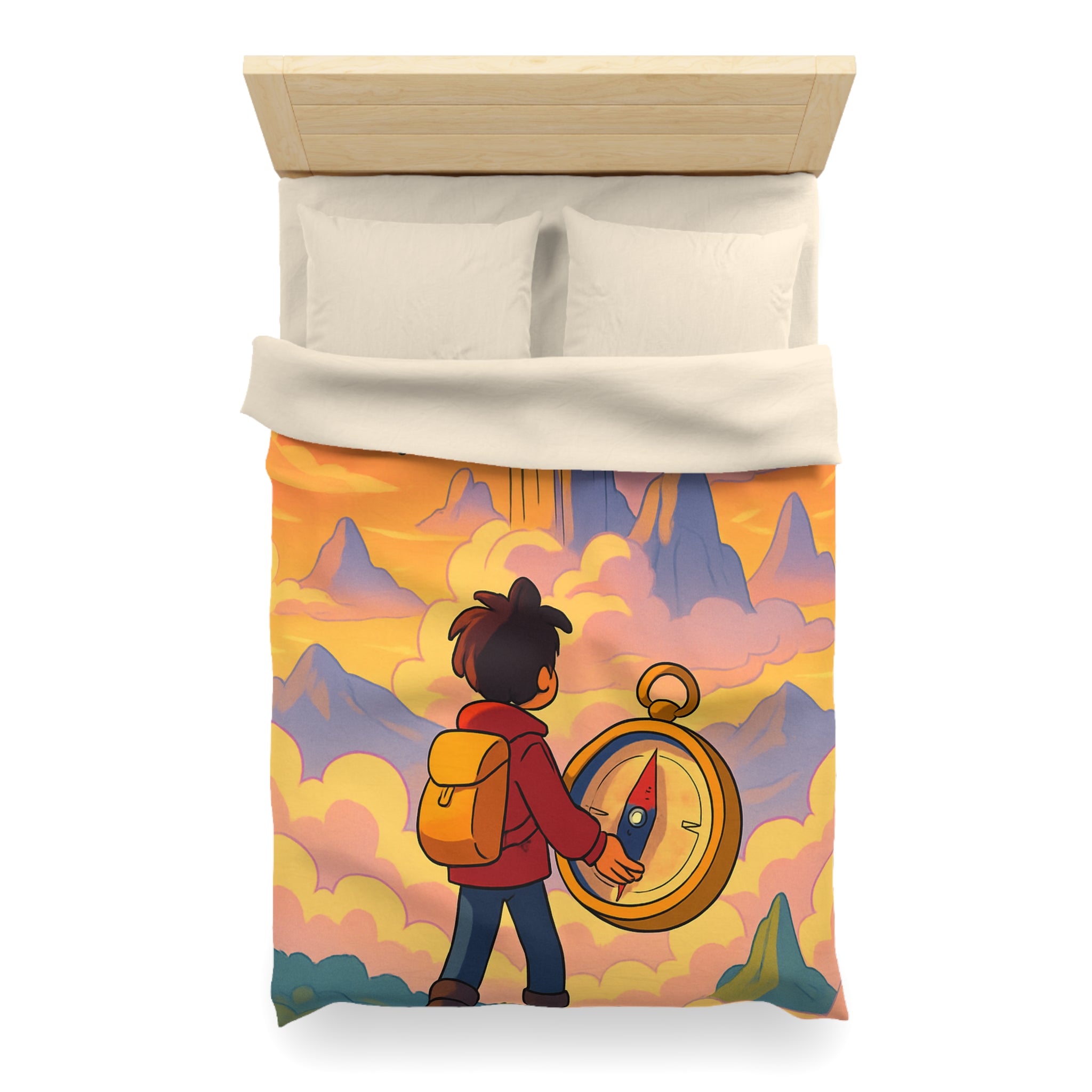 Housse de Couette Microfibre Motif Créatif Original Style Contemporain Chambre Élégante