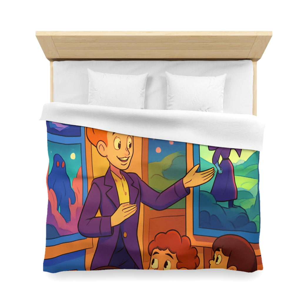 Housse de Couette Microfibre Motif Créatif Original Style Contemporain Chambre Élégante