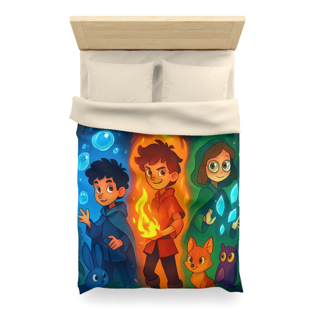 Housse de Couette Microfibre Design Artistique Moderne Décoration Chambre Confort Premium