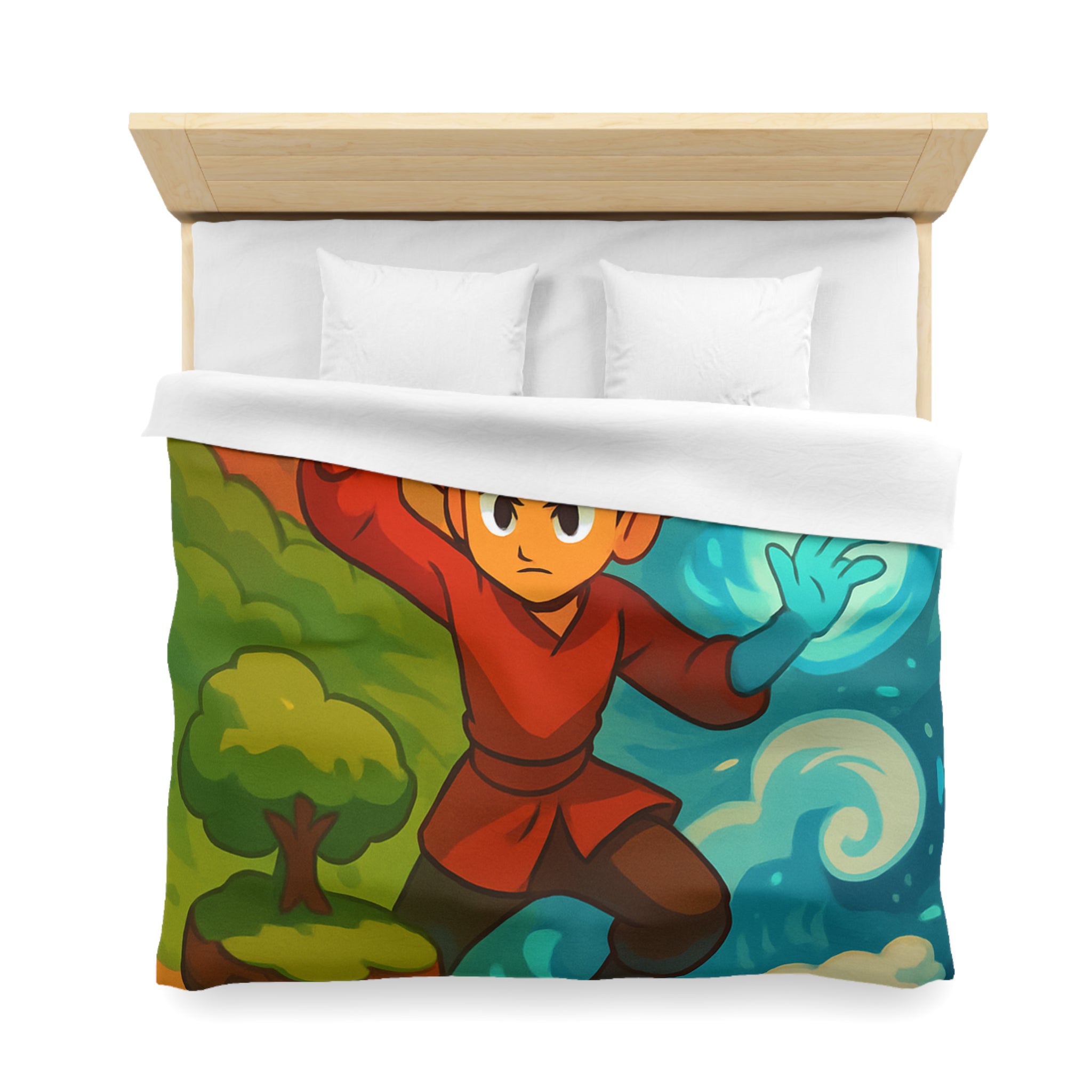 Housse de Couette Microfibre Motif Créatif Original Style Contemporain Chambre Élégante