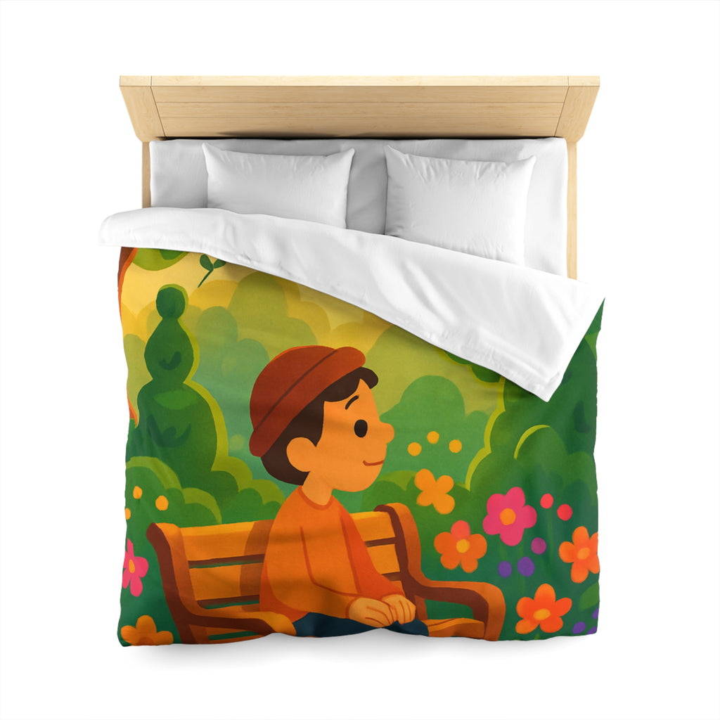 Housse de Couette Microfibre Design Artistique Moderne Décoration Chambre Confort Premium