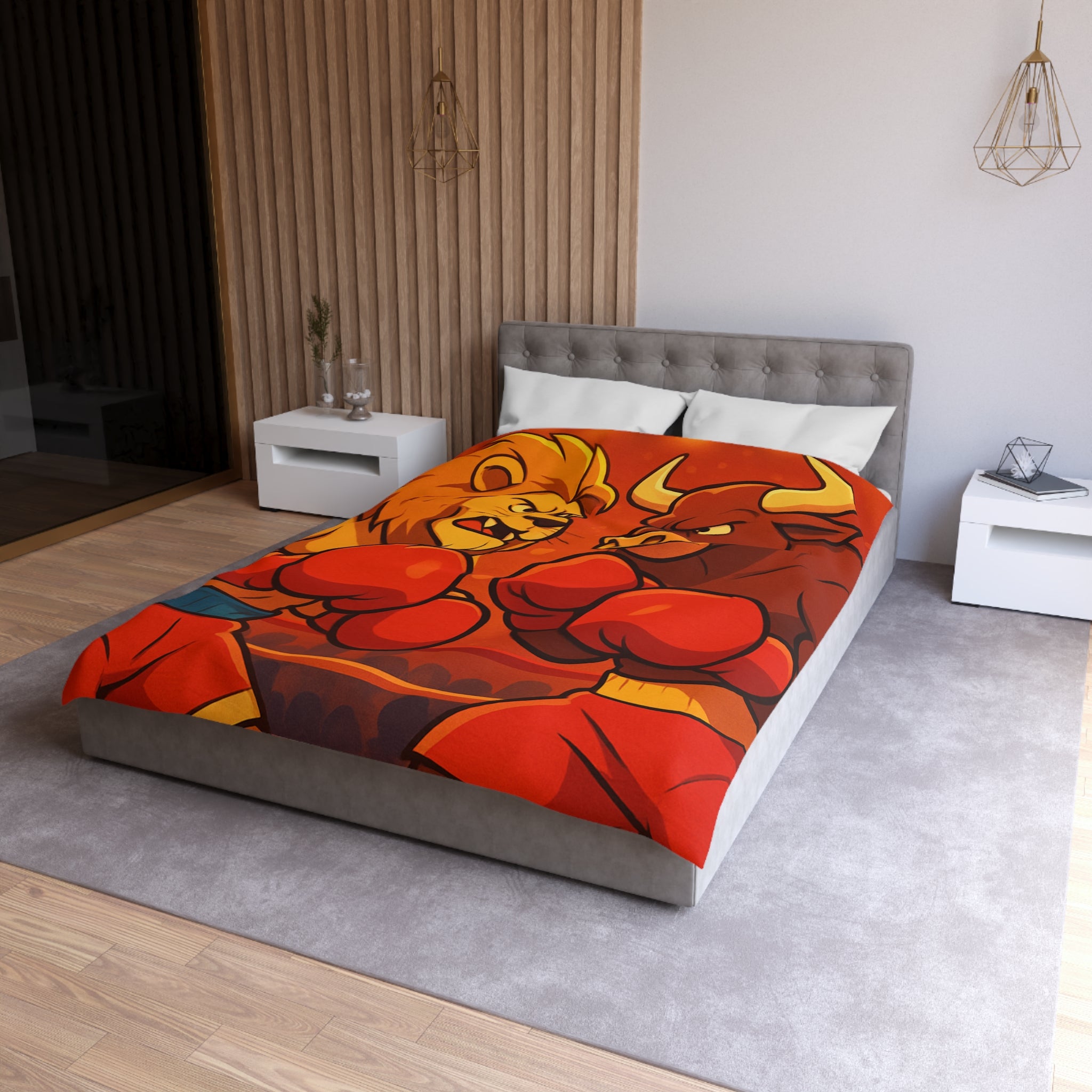 Housse de Couette Microfibre Design Artistique Moderne Décoration Chambre Confort Premium