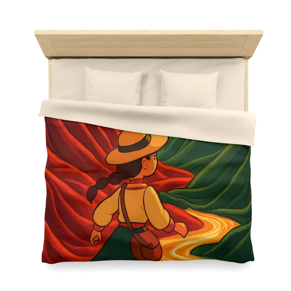 Housse de Couette Microfibre Art Graphique Contemporain Style Décoratif Chambre Tendance