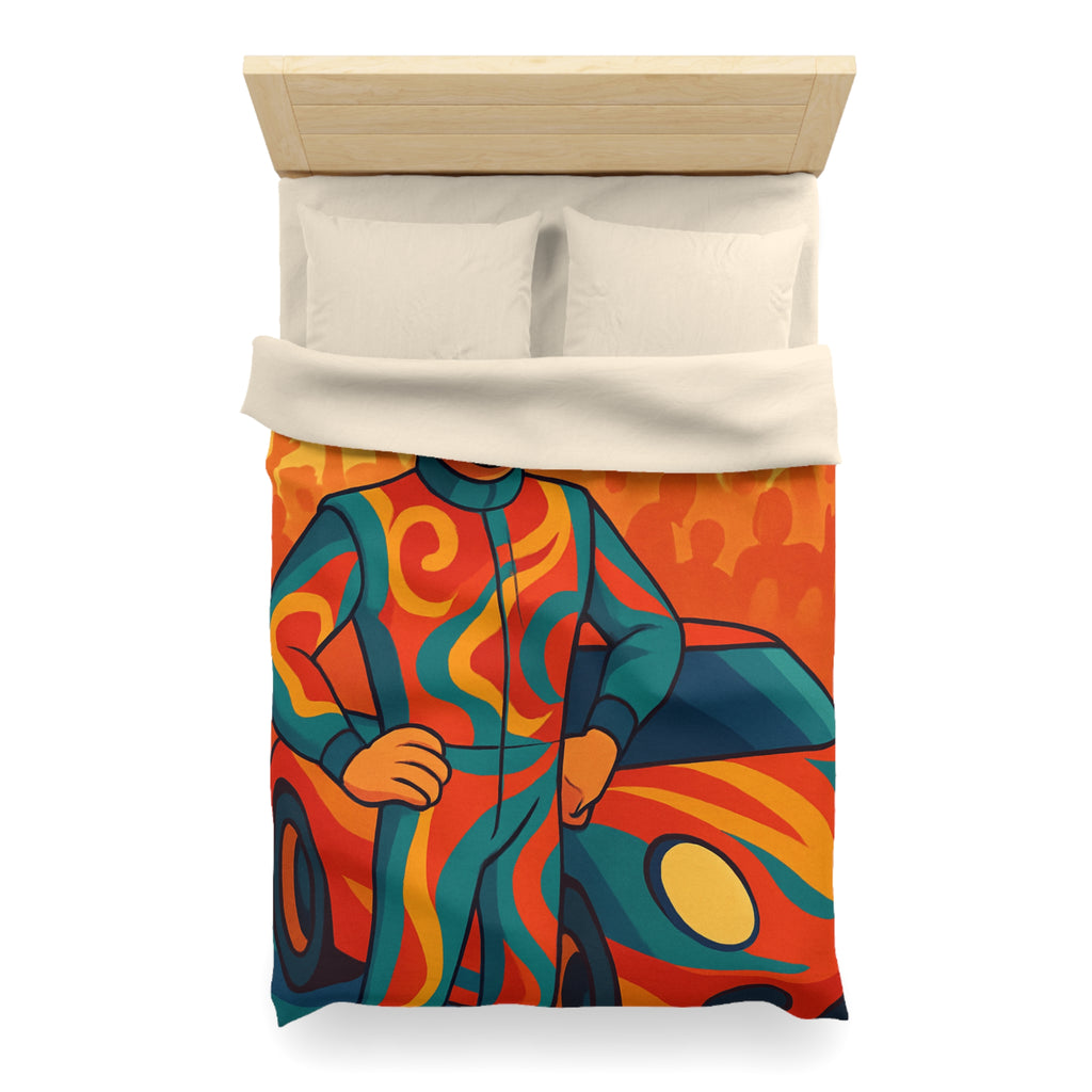 Housse de Couette Microfibre Illustration Unique Design Moderne Décoration Intérieure Raffinée