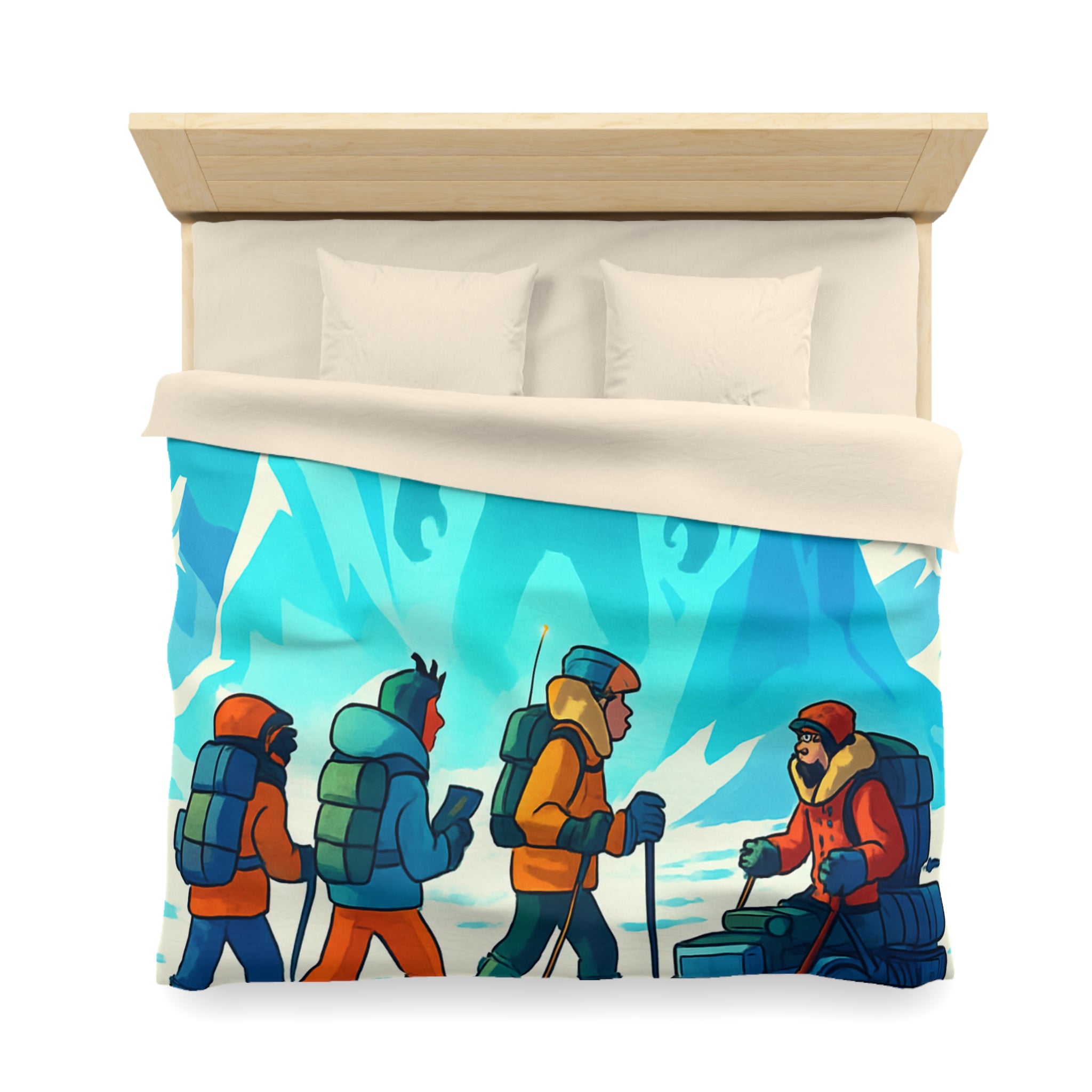 Housse de Couette Microfibre Illustration Unique Design Moderne Décoration Intérieure Raffinée