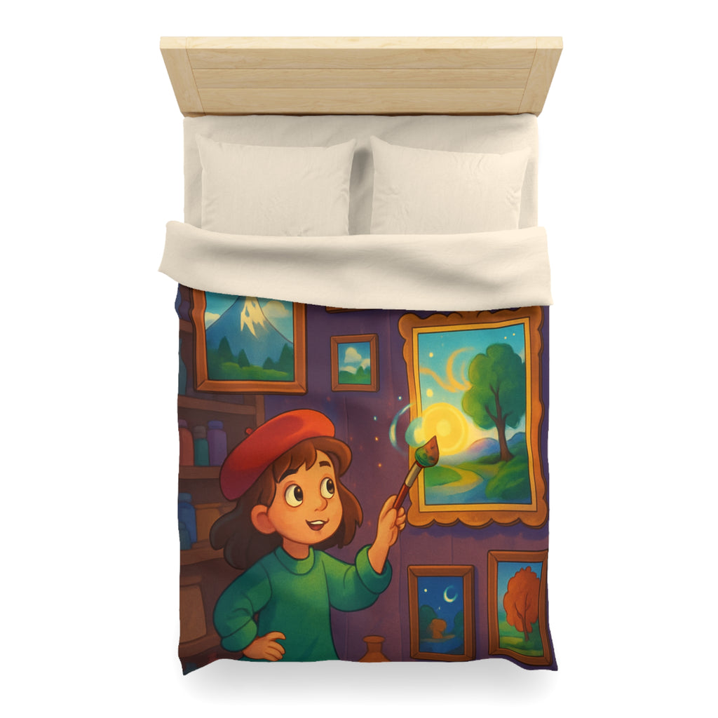 Housse de Couette Microfibre Illustration Unique Design Moderne Décoration Intérieure Raffinée