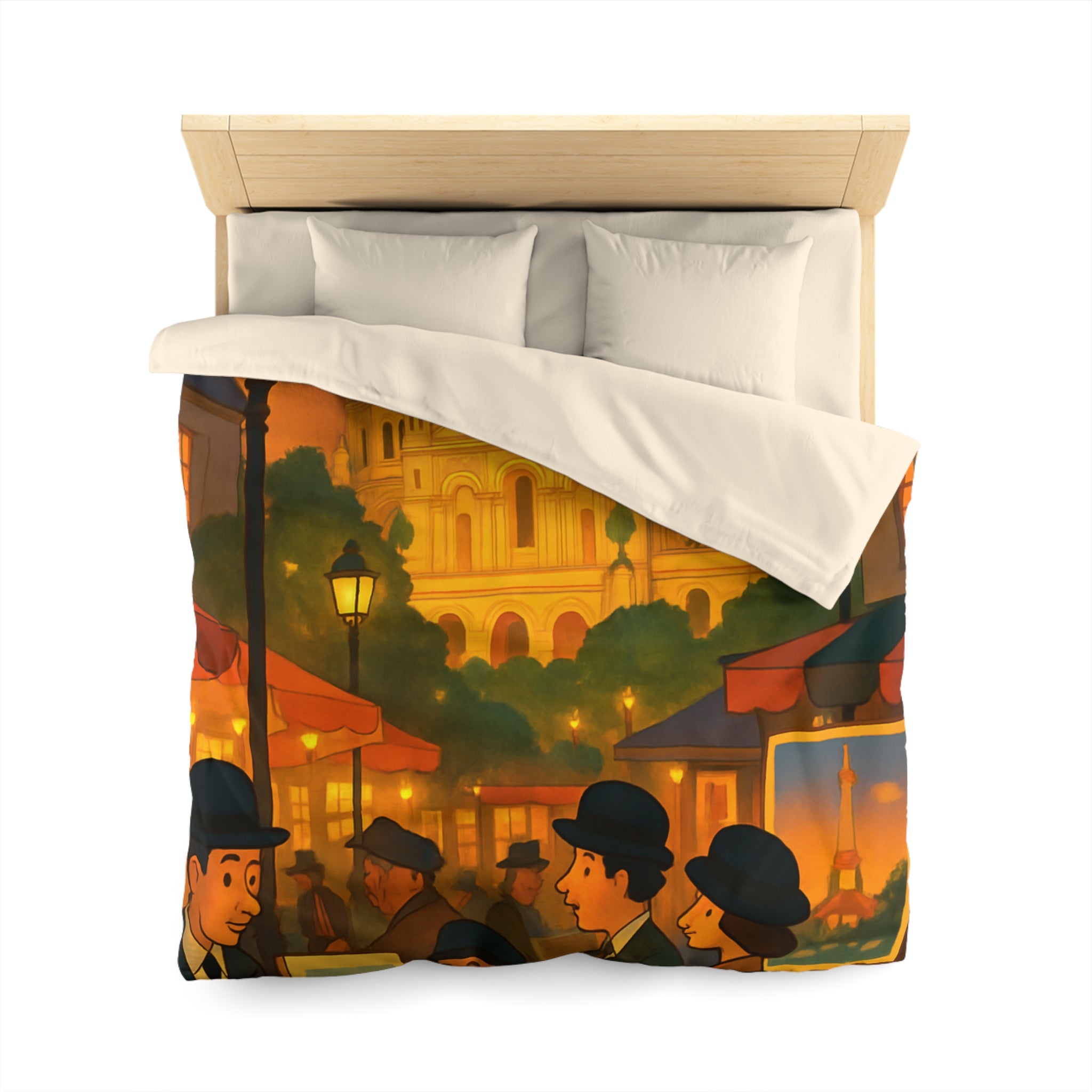 Housse de Couette Microfibre Illustration Unique Design Moderne Décoration Intérieure Raffinée