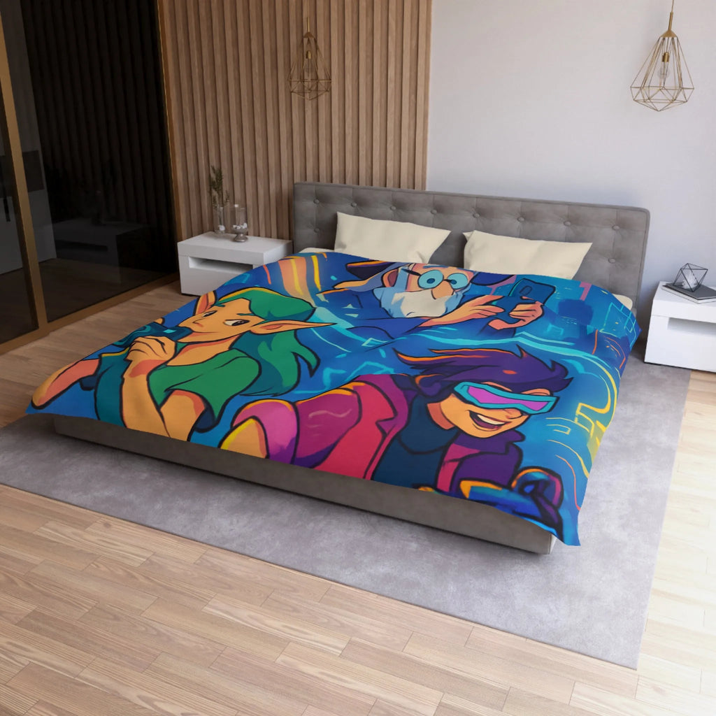 Explorez une Housse de Couette Magique avec Aventure Épique et Design Coloré de Personnages