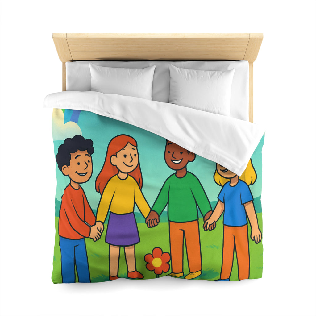 Housse de Couette Microfibre Illustration Unique Design Moderne Décoration Intérieure Raffinée