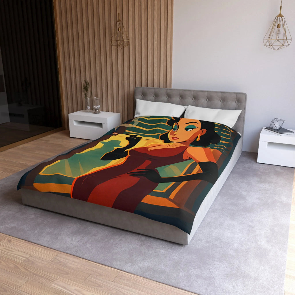 Élégance rétro avec femme fatale smoking pour ambiance nocturne mystérieuse en rouge profond