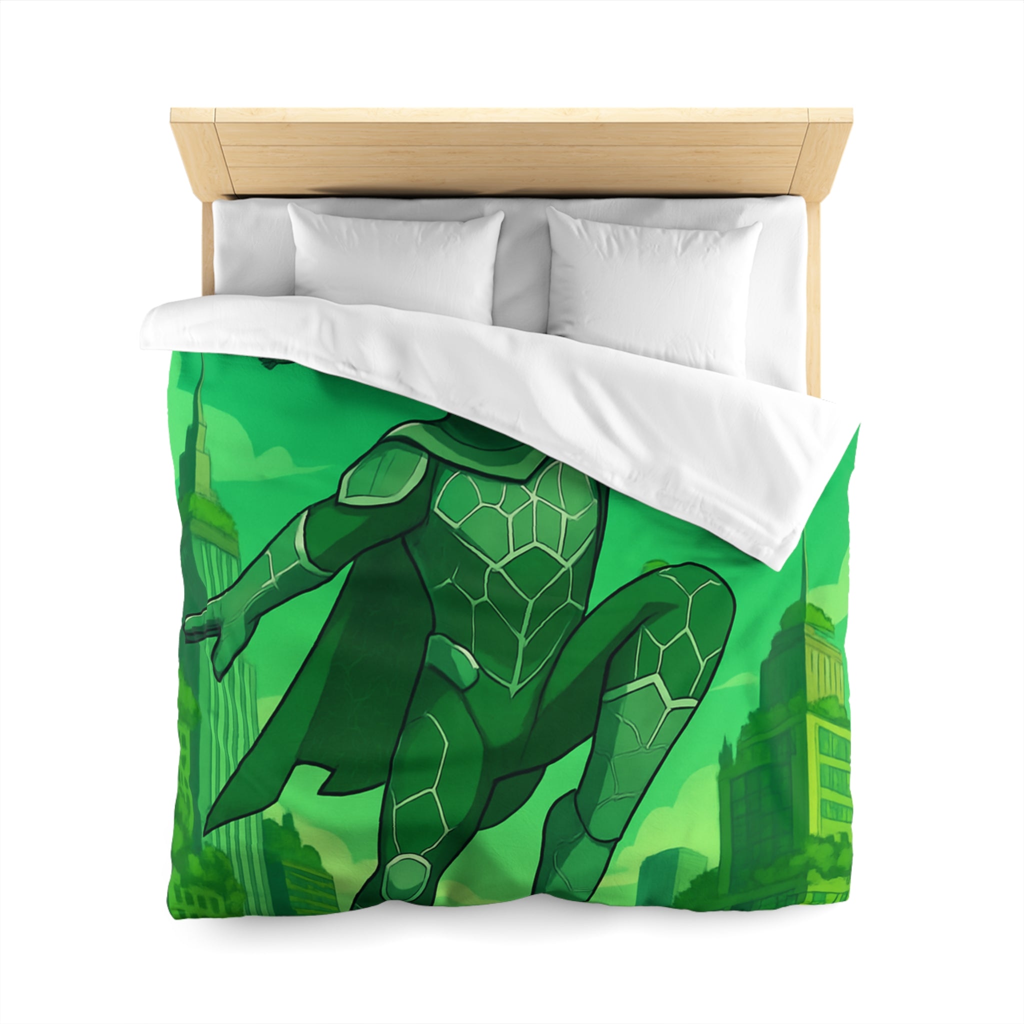 Housse de Couette Microfibre Motif Créatif Original Style Contemporain Chambre Élégante