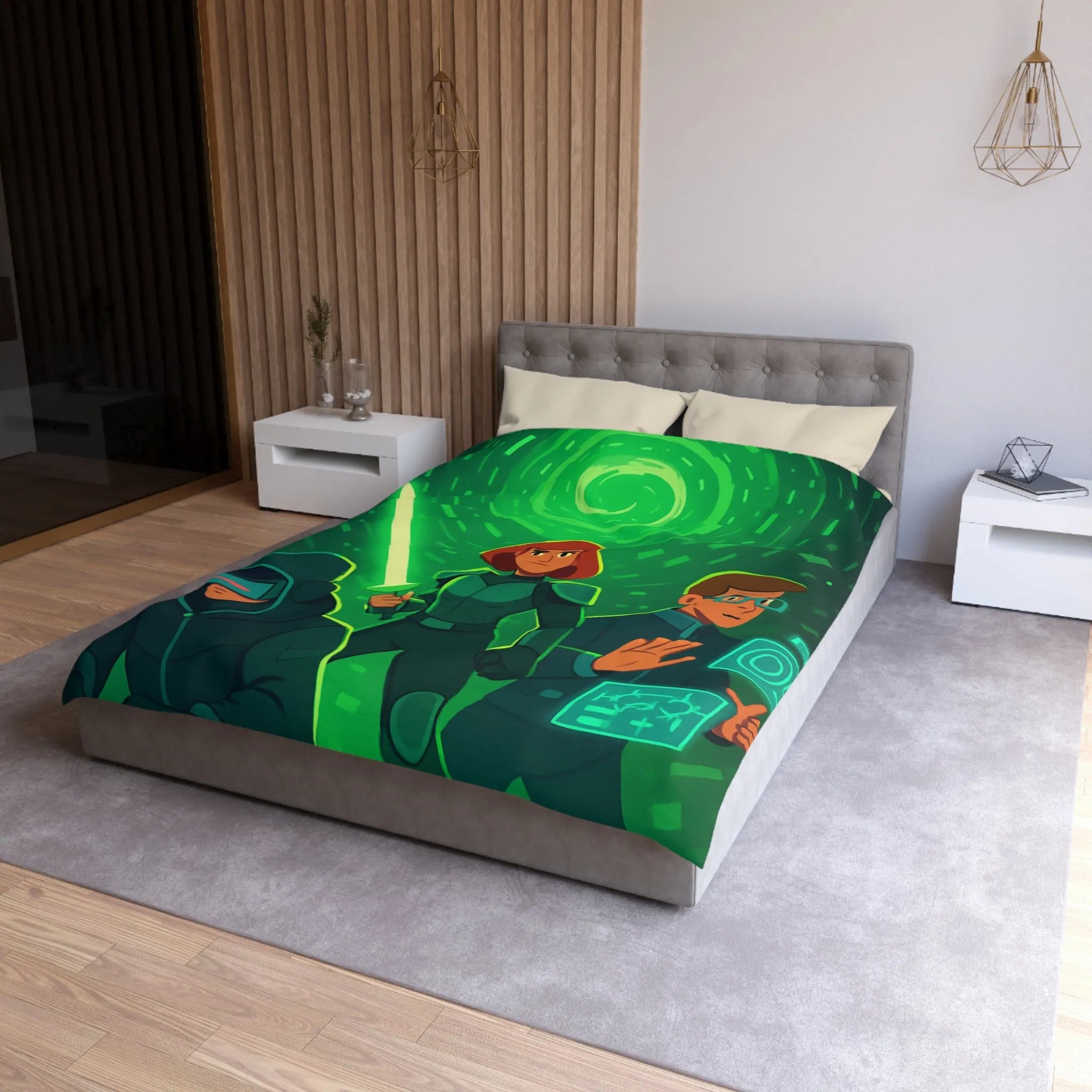 Housse de Couette Microfibre Création Artistique Moderne Design Exclusif Décoration Chambre