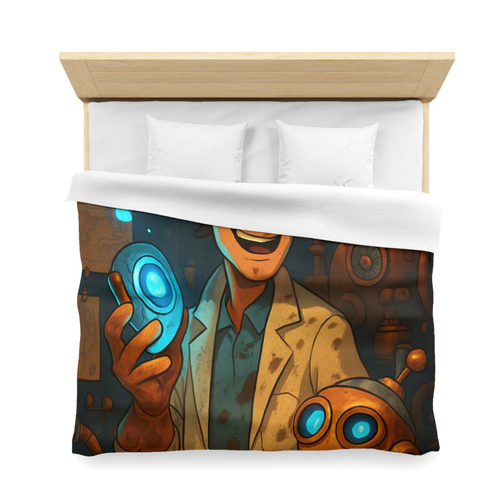 Housse de Couette Microfibre Motif Créatif Original Style Contemporain Chambre Élégante