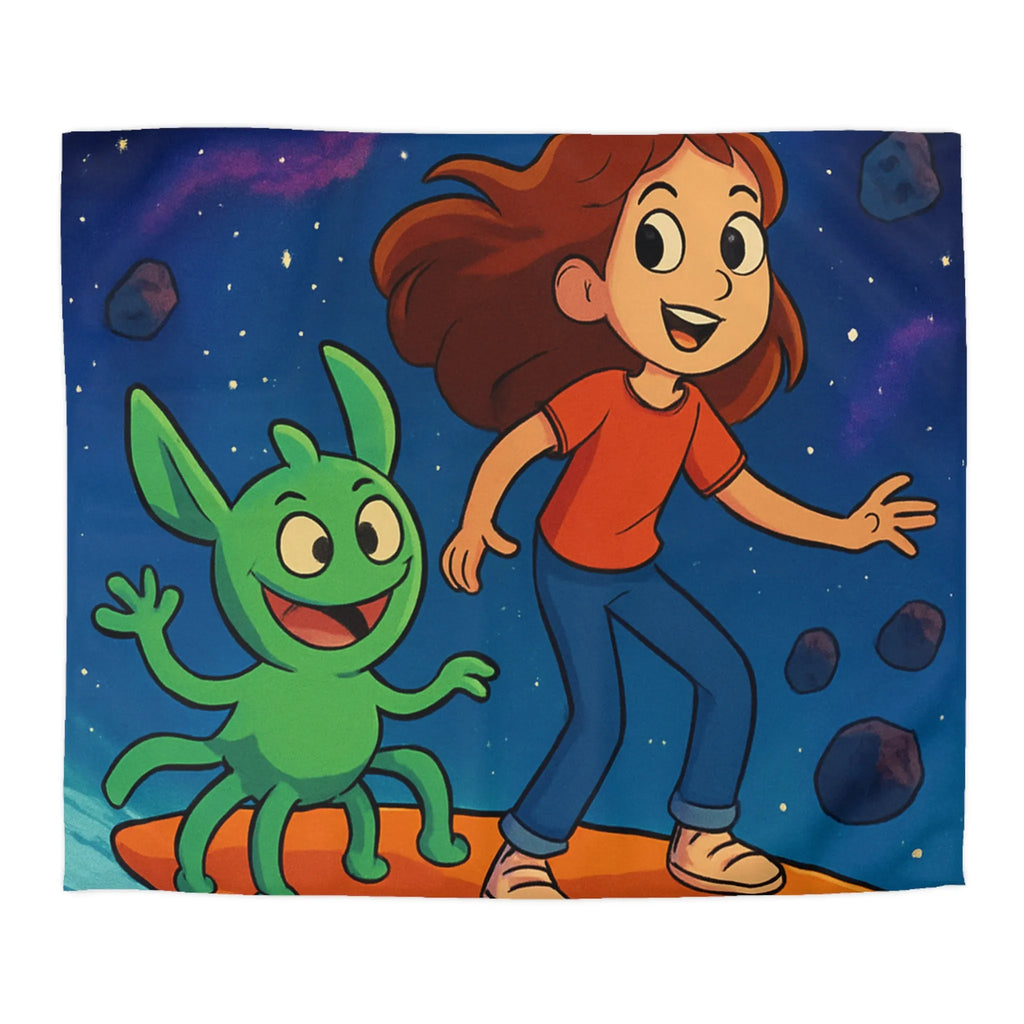 Explorez l’univers avec cette housse de couette lumineuse pour enfants, style aventure cosmique