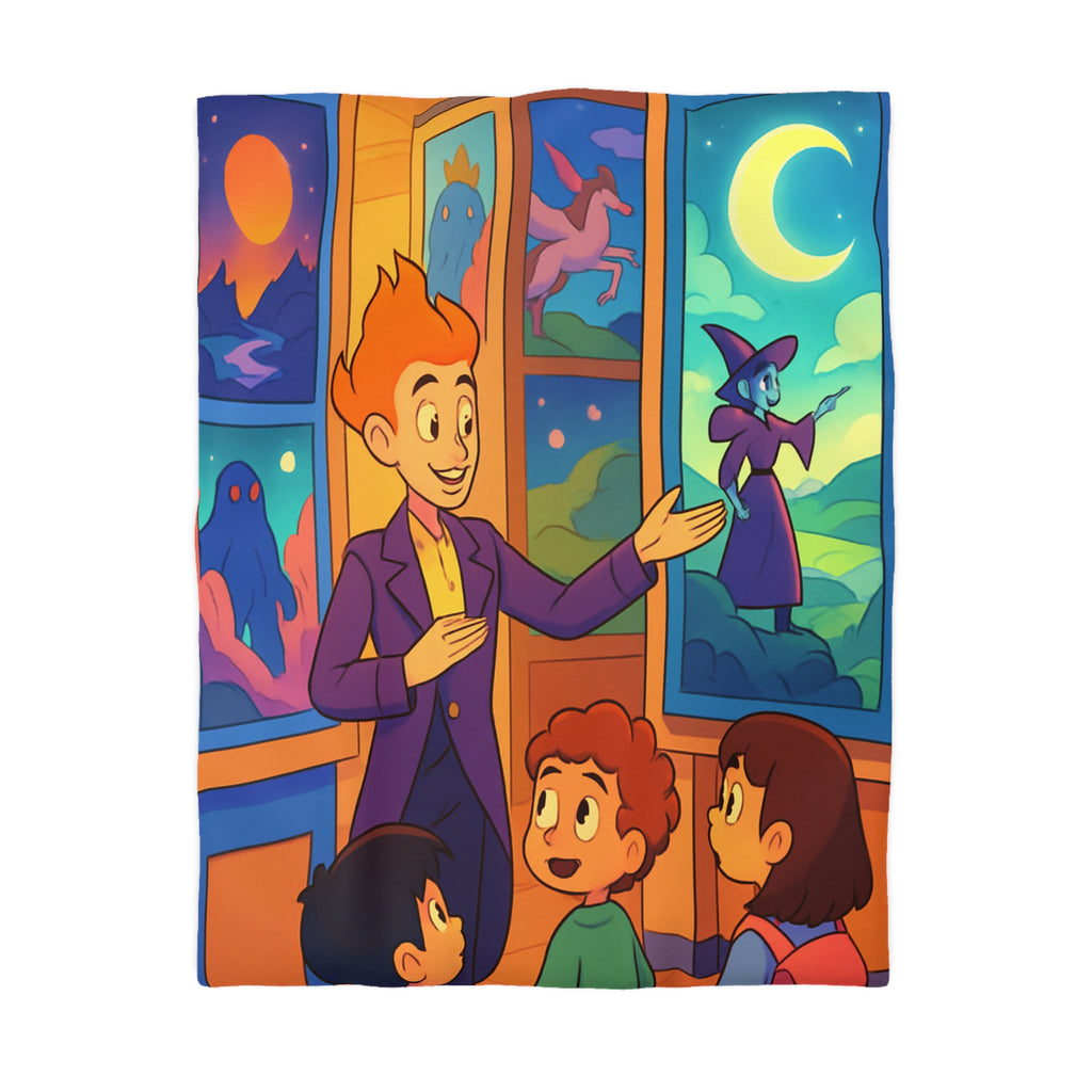 Housse de Couette Microfibre Motif Créatif Original Style Contemporain Chambre Élégante