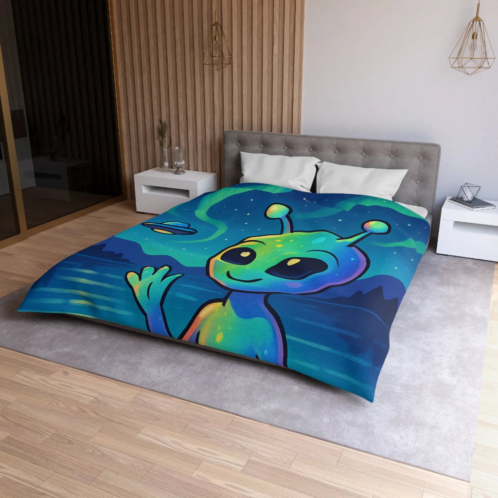 Housse de Couette Microfibre Art Graphique Contemporain Style Décoratif Chambre Tendance