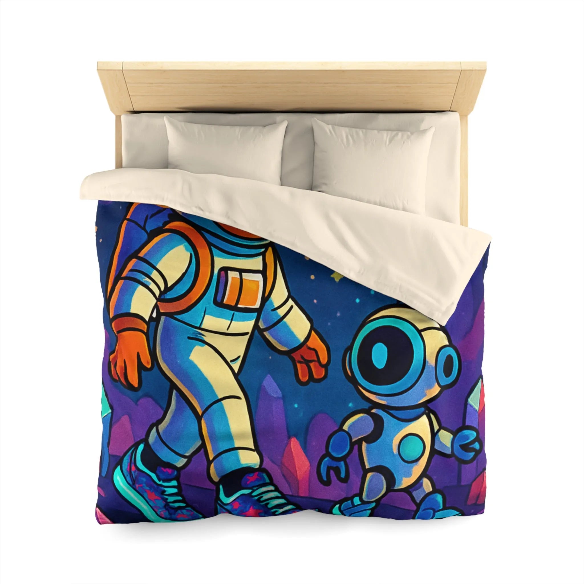 Housse de Couette Microfibre Art Graphique Contemporain Style Décoratif Chambre Tendance