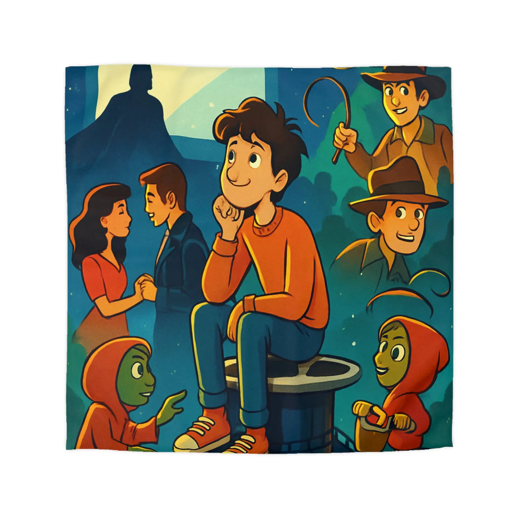 Housse de Couette Microfibre Art Graphique Contemporain Style Décoratif Chambre Tendance