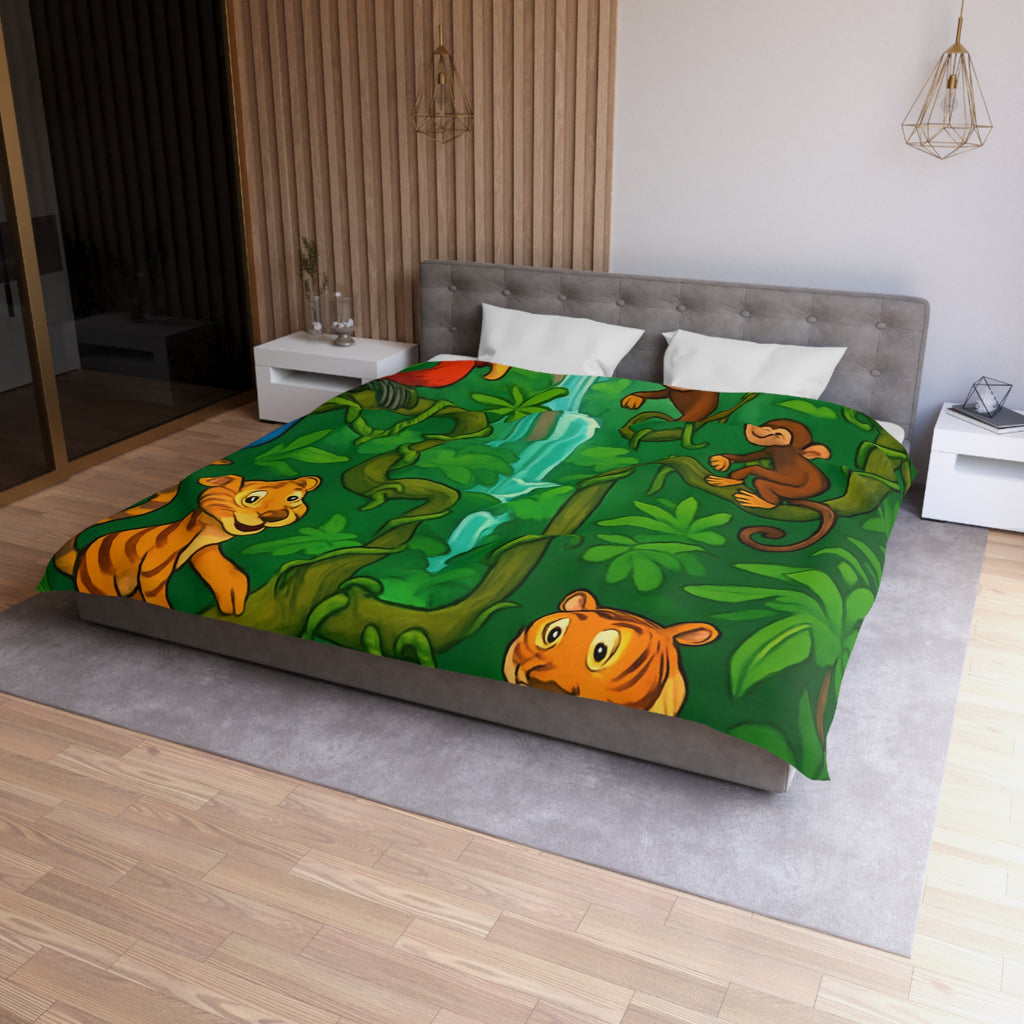 Housse de Couette Microfibre Illustration Unique Design Moderne Décoration Intérieure Raffinée