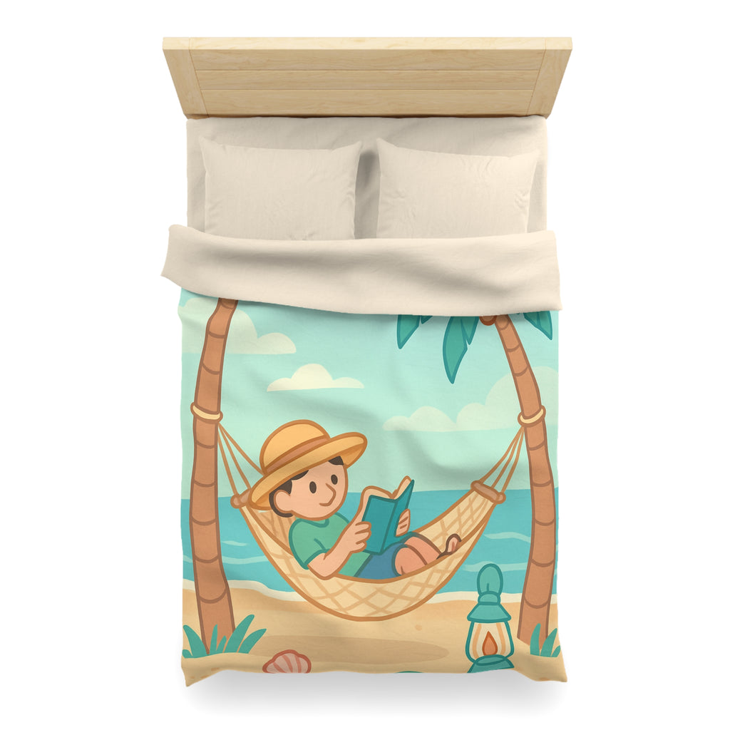 Housse de Couette Microfibre Motif Créatif Original Style Contemporain Chambre Élégante