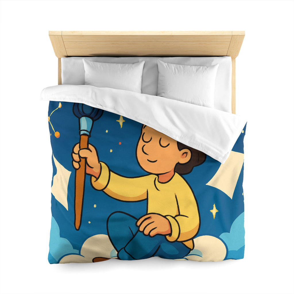 Housse de Couette Microfibre Illustration Unique Design Moderne Décoration Intérieure Raffinée