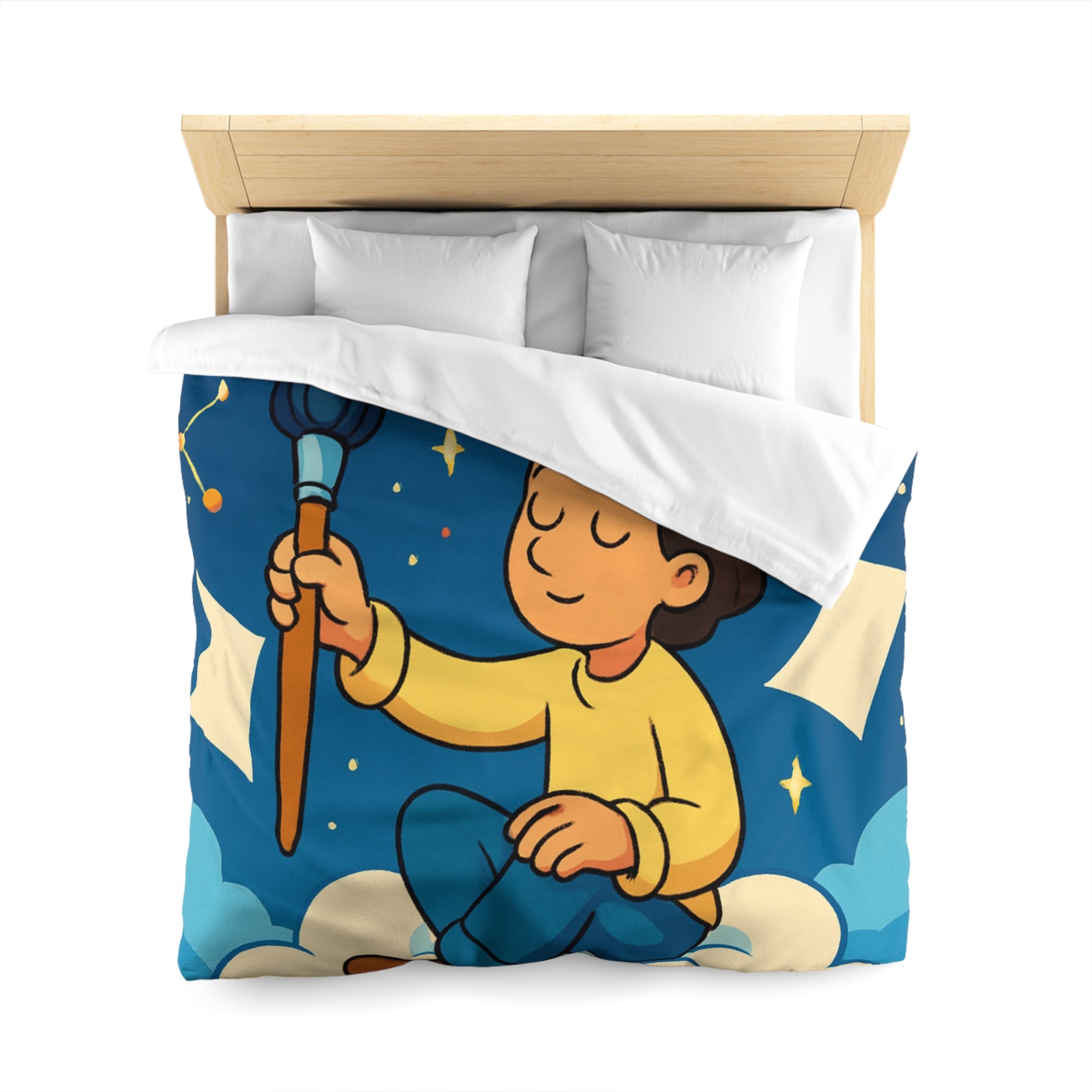 Housse de Couette Microfibre Illustration Unique Design Moderne Décoration Intérieure Raffinée