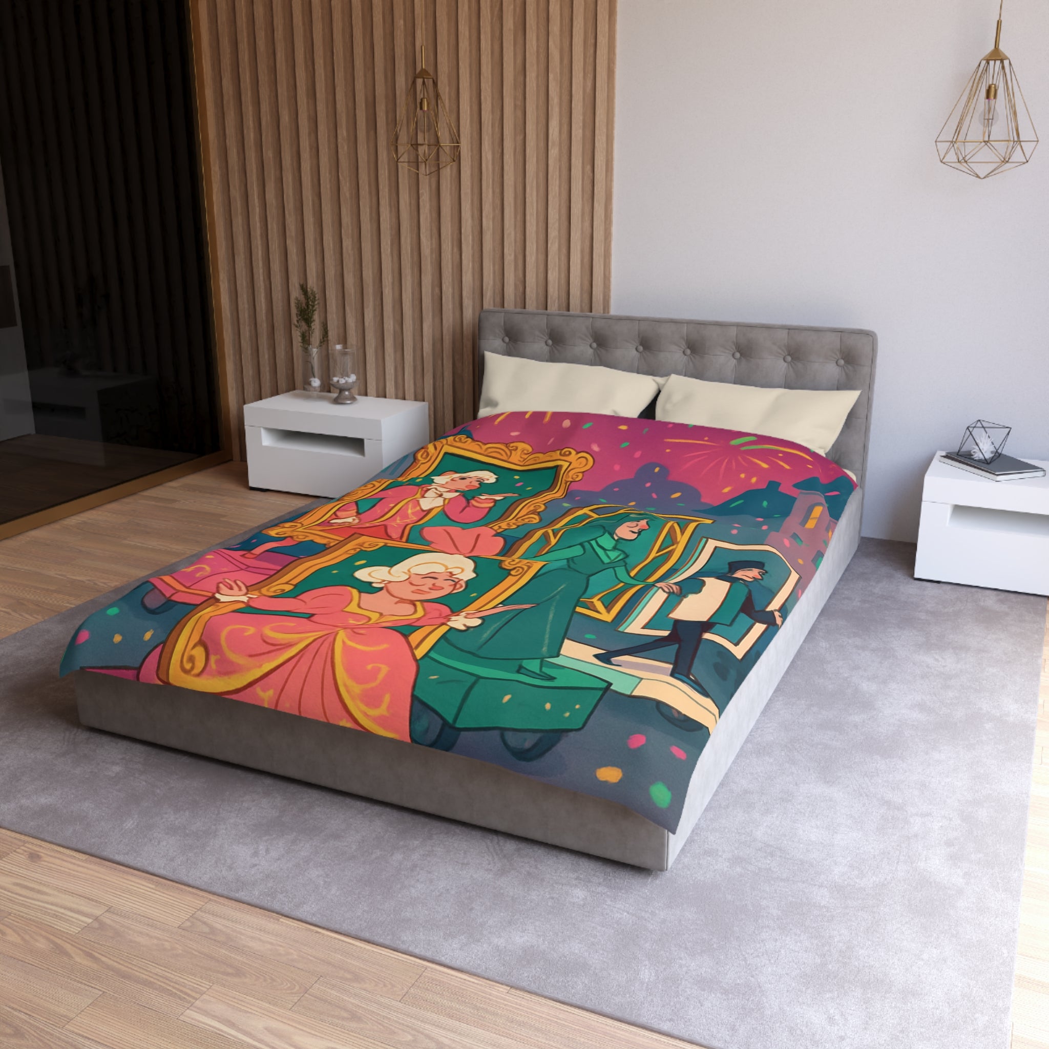 Rêveries Festives : Motifs Baroques Animés pour Embellir Votre Chambre à Coucher