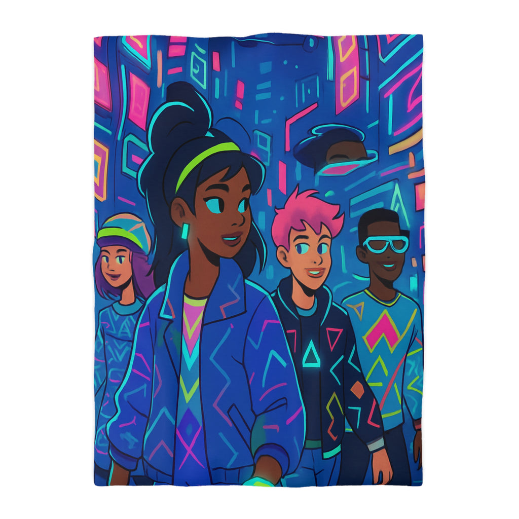 Housse de Couette Microfibre Illustration Unique Design Moderne Décoration Intérieure Raffinée