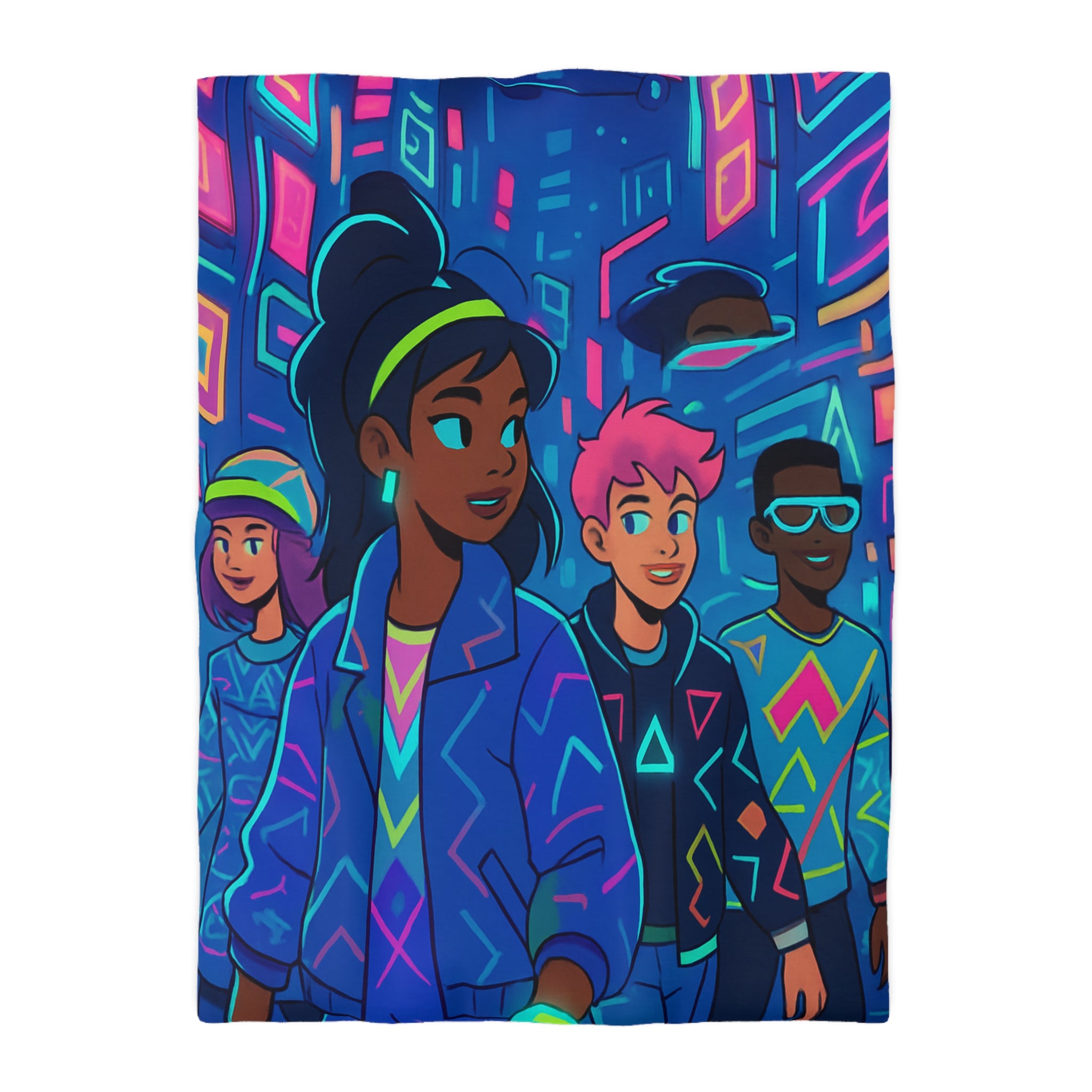 Housse de Couette Microfibre Illustration Unique Design Moderne Décoration Intérieure Raffinée