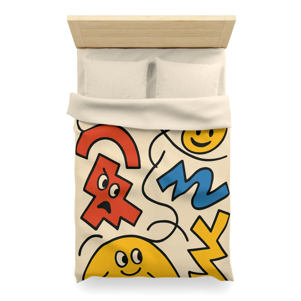 Couleurs vives et formes ludiques dessinant des visages joyeux pour déco maison originale