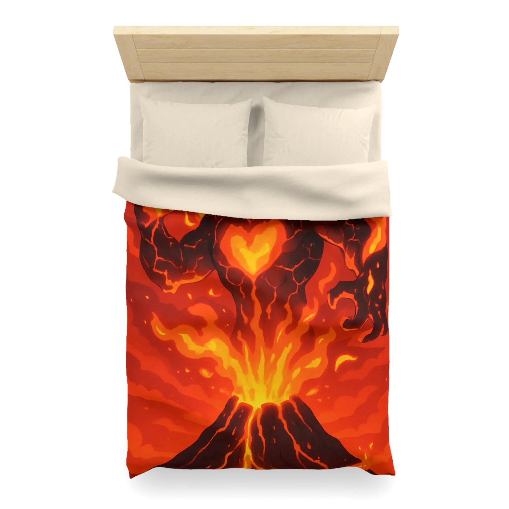 Éruption Volcanique Époustouflante: Figure Enflammée Surgissant De Coulées de Lave Rougeoyantes