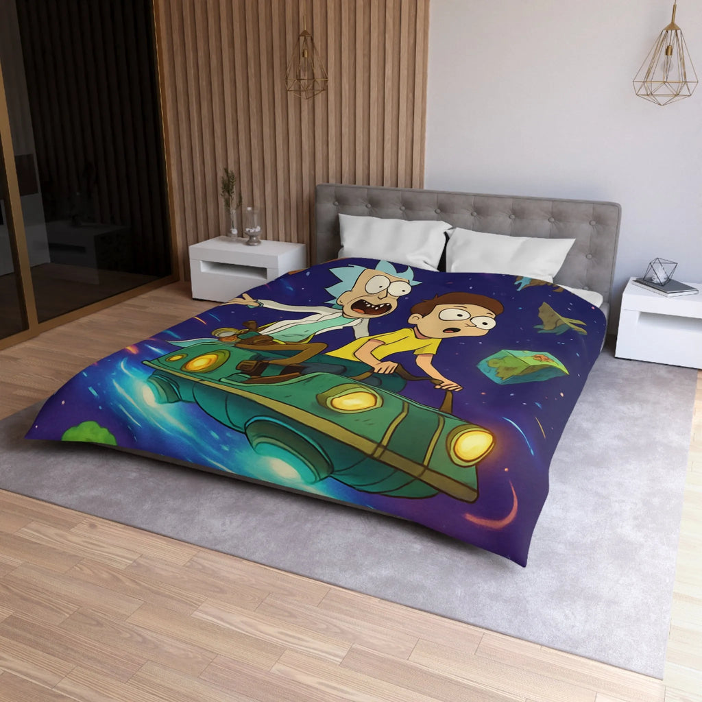 Housse de Couette Microfibre Art Graphique Contemporain Style Décoratif Chambre Tendance