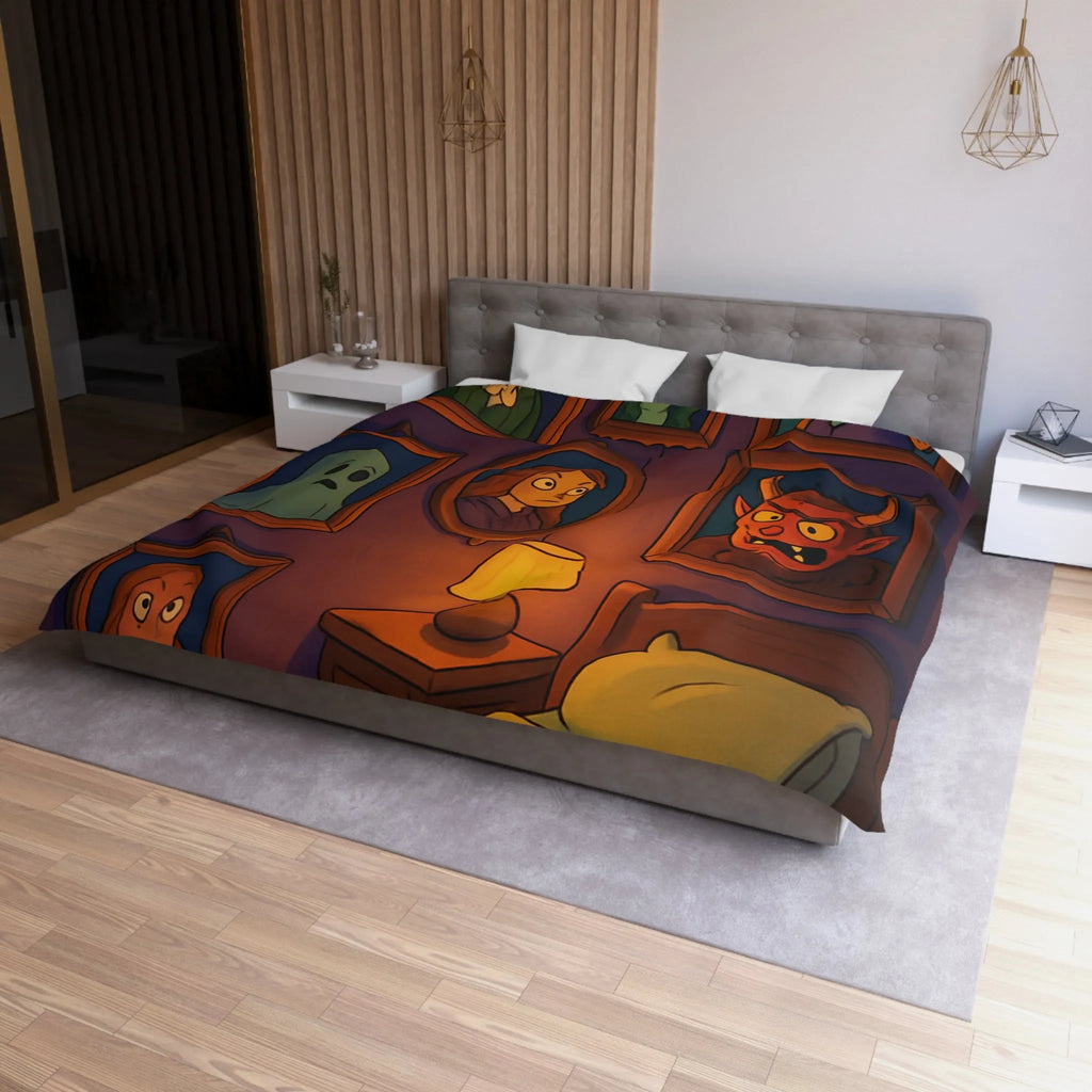 Housse de couette chambre fantaisie avec portraits enchanteurs pour une ambiance mystérieuse et magique