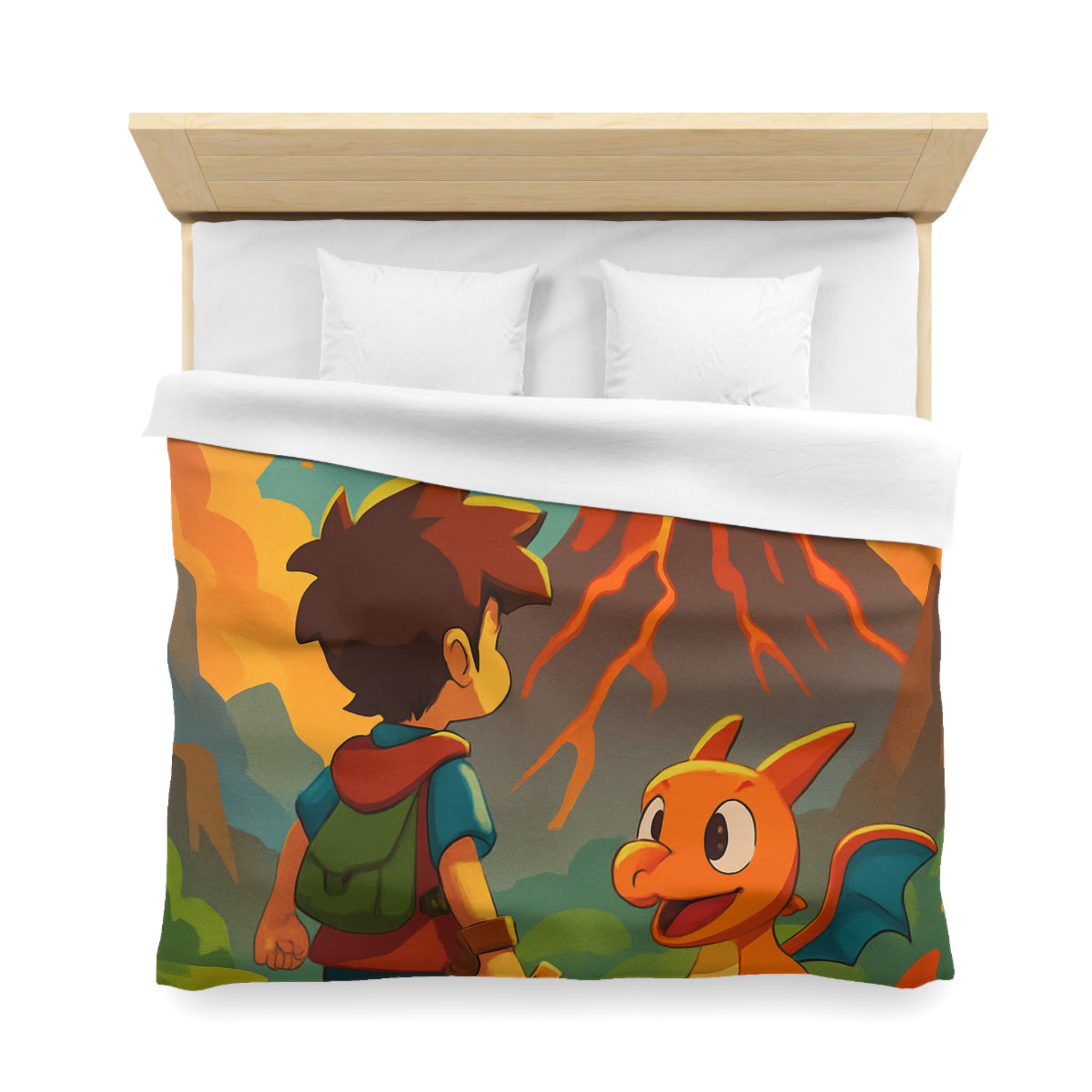 Housse de Couette Microfibre Motif Créatif Original Style Contemporain Chambre Élégante