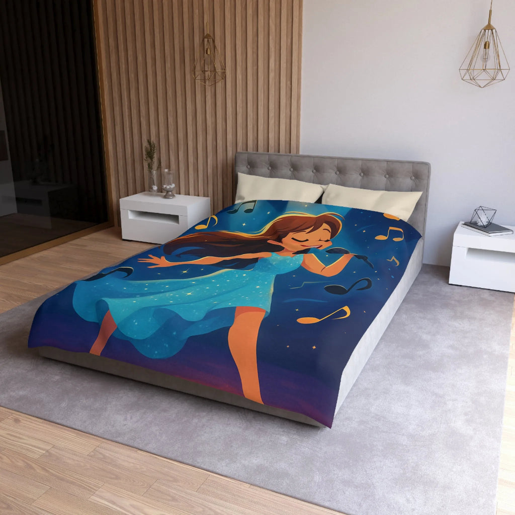 Housse de Couette Microfibre Art Graphique Contemporain Style Décoratif Chambre Tendance