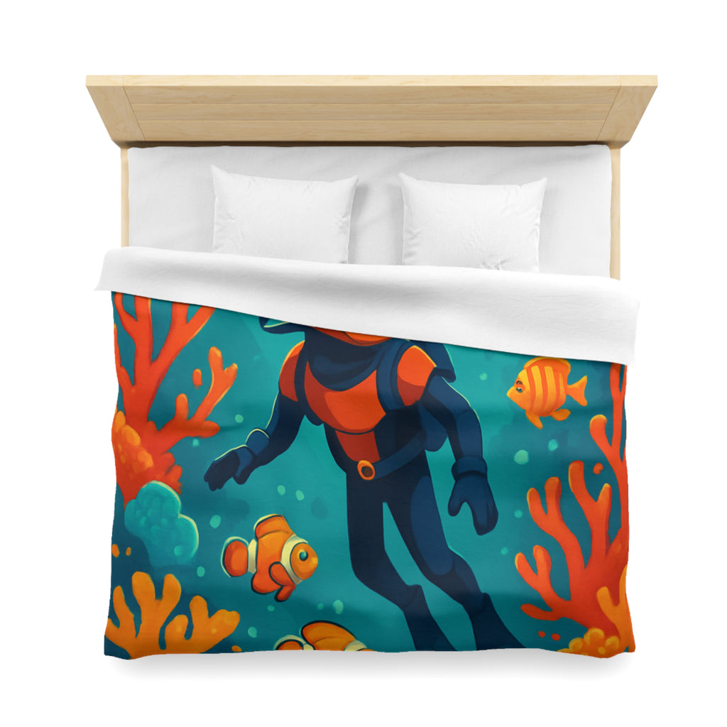 Housse de Couette Microfibre Illustration Unique Design Moderne Décoration Intérieure Raffinée