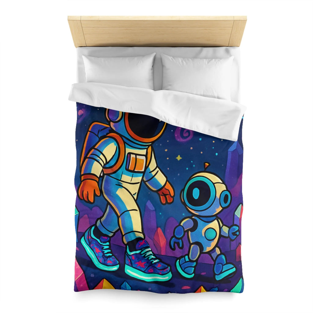 Housse de Couette Microfibre Art Graphique Contemporain Style Décoratif Chambre Tendance