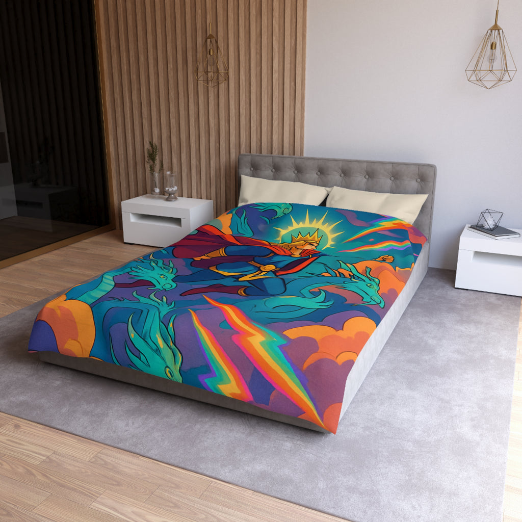 Housse de Couette Microfibre Motif Créatif Original Style Contemporain Chambre Élégante